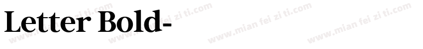 Letter Bold字体转换